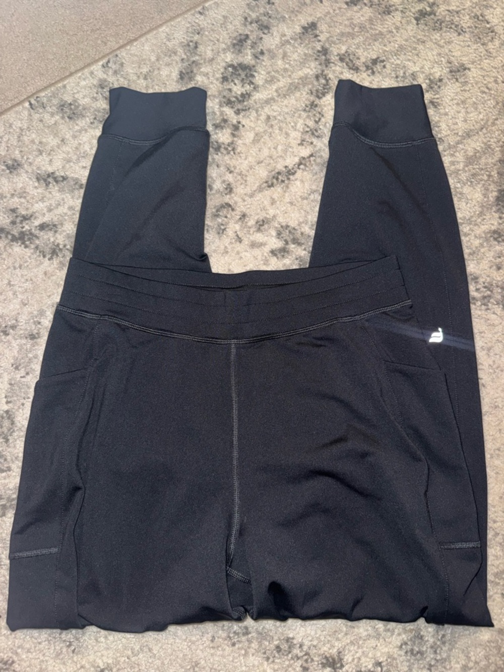 Fabletics Black Performance Leggings with Side Pocket